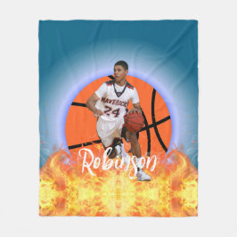 Personalisiert Space Basketball Player Foto Fleecedecke