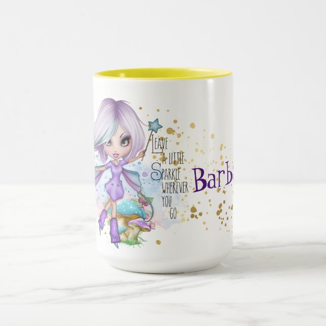 Personalisiert Sparkle Fairy Tasse (Zentrum)