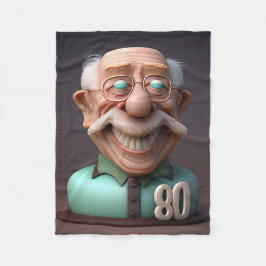 Personalisiert Special Funny 80 Jahre alt Geburtst Fleecedecke