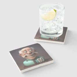 Personalisiert Special Funny 80 Jahre alt Geburtst Steinuntersetzer