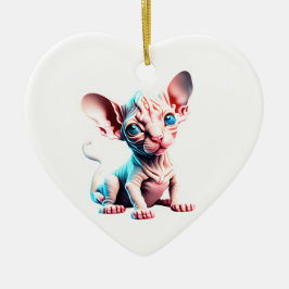 Personalisiert Sphynx Kitten Keramik Ornament