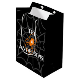 Personalisiert Spider WebHalloween Mittlere Geschenktüte