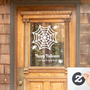 Personalisiert Spiderweb Halloween Fensteraufkleber