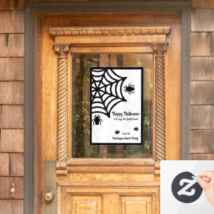 Personalisiert Spiderweb Halloween Fensteraufkleber