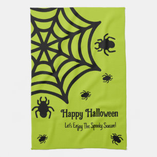 Personalisiert Spiderweb Halloween Geschirrtuch