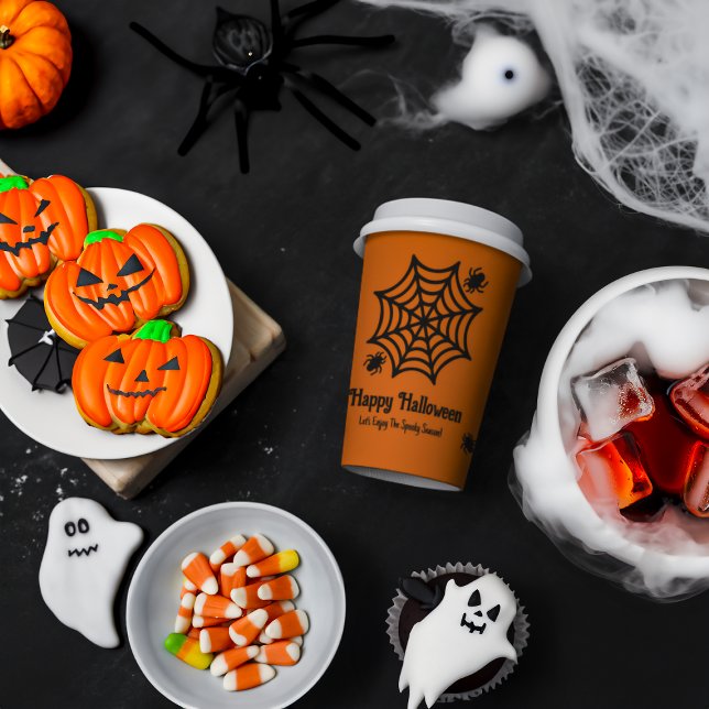 Personalisiert Spiderweb Halloween Pappbecher (Von Creator hochgeladen)