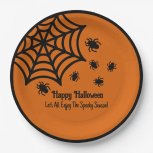 Personalisiert Spiderweb Halloween Pappteller