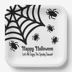 Personalisiert Spiderweb Halloween Pappteller