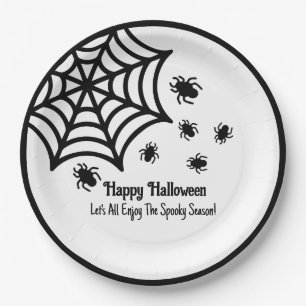 Personalisiert Spiderweb Halloween Pappteller