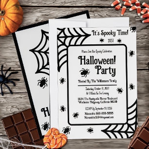 Personalisiert Spiderweb Halloween-Party Einladung