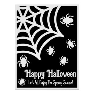 Personalisiert Spiderweb Halloween Poster