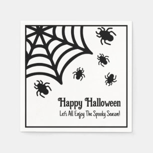 Personalisiert Spiderweb Halloween Serviette