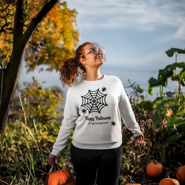 Personalisiert Spiderweb Halloween Sweatshirt (Von Creator hochgeladen)