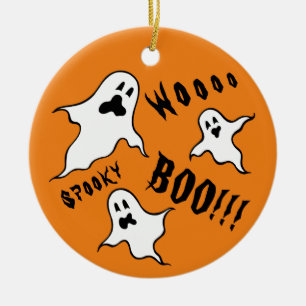 Personalisiert Spooky Halloween-Geister Keramik Ornament