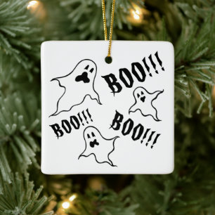 Personalisiert Spooky Halloween-Geister Keramikornament