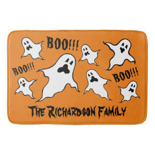 Personalisiert Spooky Halloween Ghosts Bath Mat Badematte