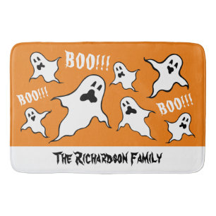 Personalisiert Spooky Halloween Ghosts Bath Mat Badematte