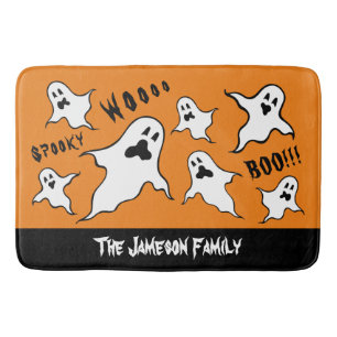 Personalisiert Spooky Halloween Ghosts Bath Mat Badematte