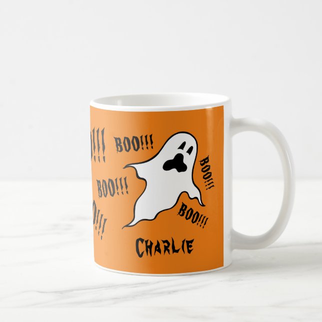 Personalisiert Spooky Halloween Ghosts Kaffeemasch Kaffeetasse (Rechts)