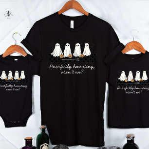 Personalisiert Spooky Season Halloween Ghost Cat T-Shirt