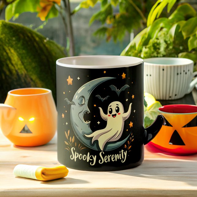 Personalisiert Spooky Serenity Halloween Ghost Kaffeetasse (Von Creator hochgeladen)