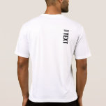 Personalisiert Sport Back Print Mens Moderne Vorla T-Shirt<br><div class="desc">Fügen Sie Ihren Text hier Moderne Rückseite Print Template Mens Sport-Tek Mitbewerber Activ White T - Shirt.</div>