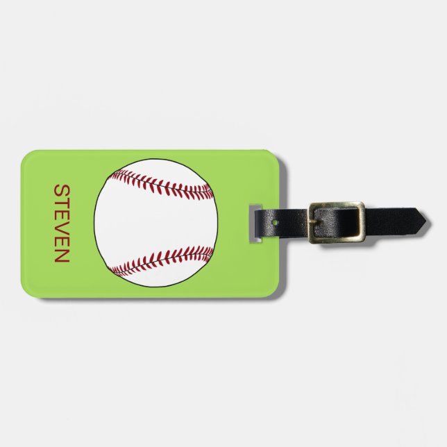 Personalisiert-Sport-Baseball Gepäckanhänger (Vorderseite horizontal)