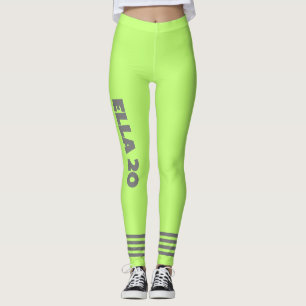 Personalisiert Sport l Trendy Hellgrüner Nebel Leggings