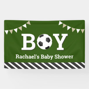 Personalisiert Sports Boy Soccer Babydusche Banner