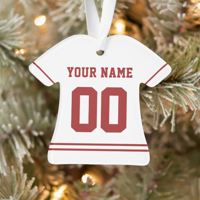 Personalisiert Sports Jersey Style Ornament (Baum)