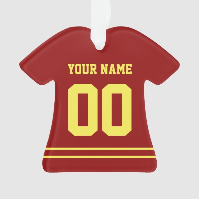 Personalisiert Sports Jersey Style Ornament (Vorderseite)