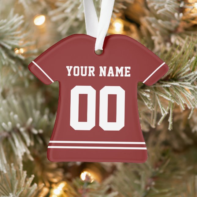 Personalisiert Sports Jersey Style Ornament (Baum)