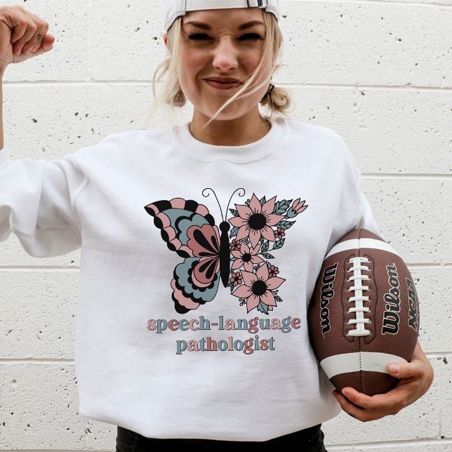 Personalisiert-sprachlicher Pathologe Butterfly Sweatshirt (Von Creator hochgeladen)