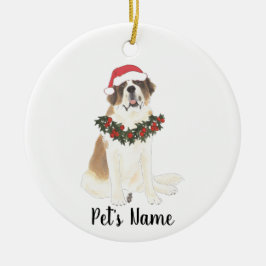 Personalisiert St. Bernard Keramik Ornament