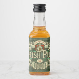 Personalisiert St Patricks Day Irish Pub Funny Alkoholflaschenetikett