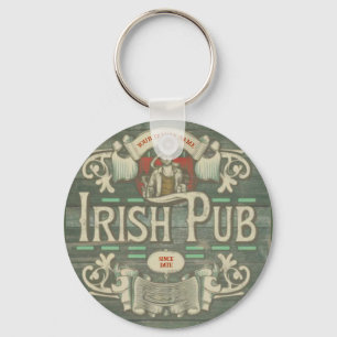 Personalisiert St Patricks Day Irish Pub Funny Schlüsselanhänger