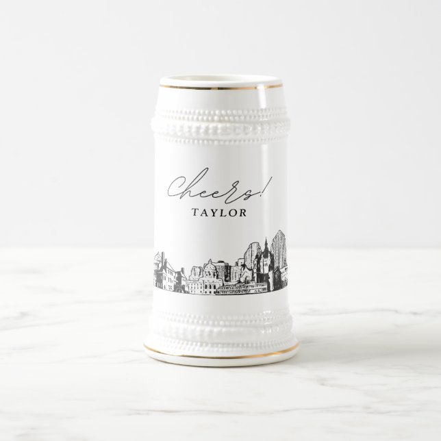 Personalisiert St. Paul Gift Skyline Beer Stein Bierglas (Mittel)