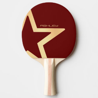 Personalisiert Star Power (rot) Ping Pong Paddel Tischtennis Schläger