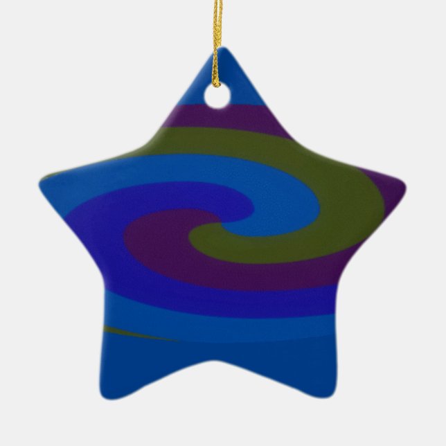 Personalisiert Star Shaped Christmas Keramik Ornament (Vorne)