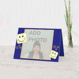 Personalisiert Stars Foto lächelt Gold Foil Card
