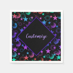 Personalisiert Stars 'n Stufenmuster Serviette