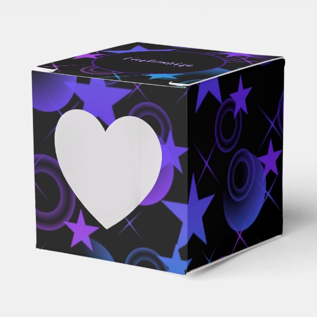 Personalisiert Stars 'n Stuff Pattern Herz Geschenkschachtel (Vorderseite)