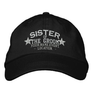 Personalisiert Stars Schwester der Groom-Stickerei Bestickte Baseballkappe