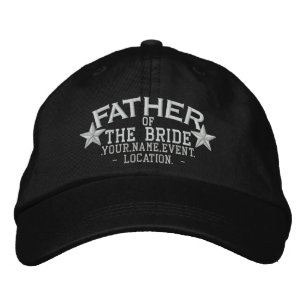 Personalisiert Stars Vater der Brautstickerei Bestickte Baseballkappe