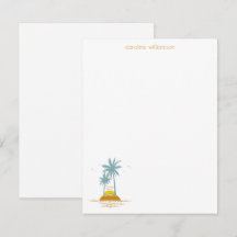 Personalisiert Stationery Beach Lovers Palmen