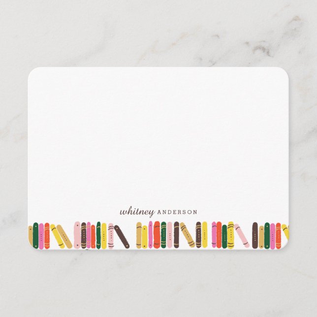 Personalisiert Stationery Bookworm Mitteilungskarte (Vorderseite)