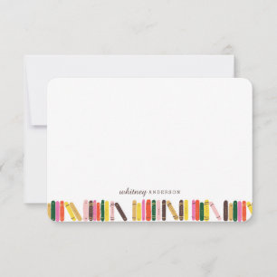 Personalisiert Stationery Bookworm Mitteilungskarte
