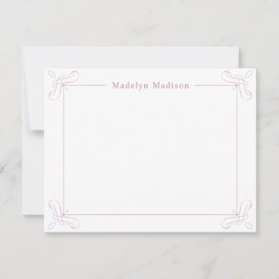 Personalisiert Stationery Chic Pink Ditzy Floral Mitteilungskarte