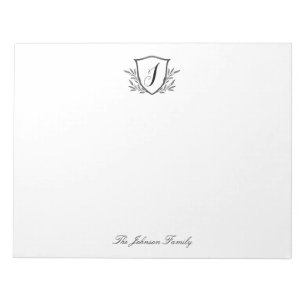 Personalisiert Stationery Monogram Wappen Groß Notizblock