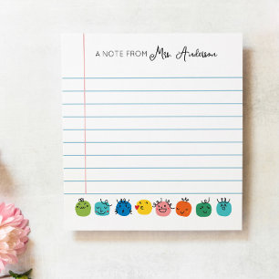 Personalisiert Stationery Notepad Emoji Teacher Ge Notizblock